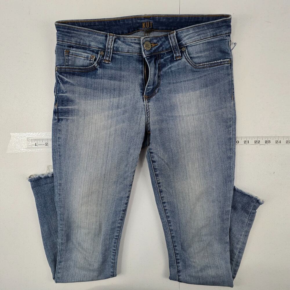 Kut‎ from the kloth ankle skinny jeans blue 4 denim womens 5035